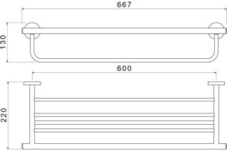 Полка для полотенец Aquatek Оберон AQ4215MB черный